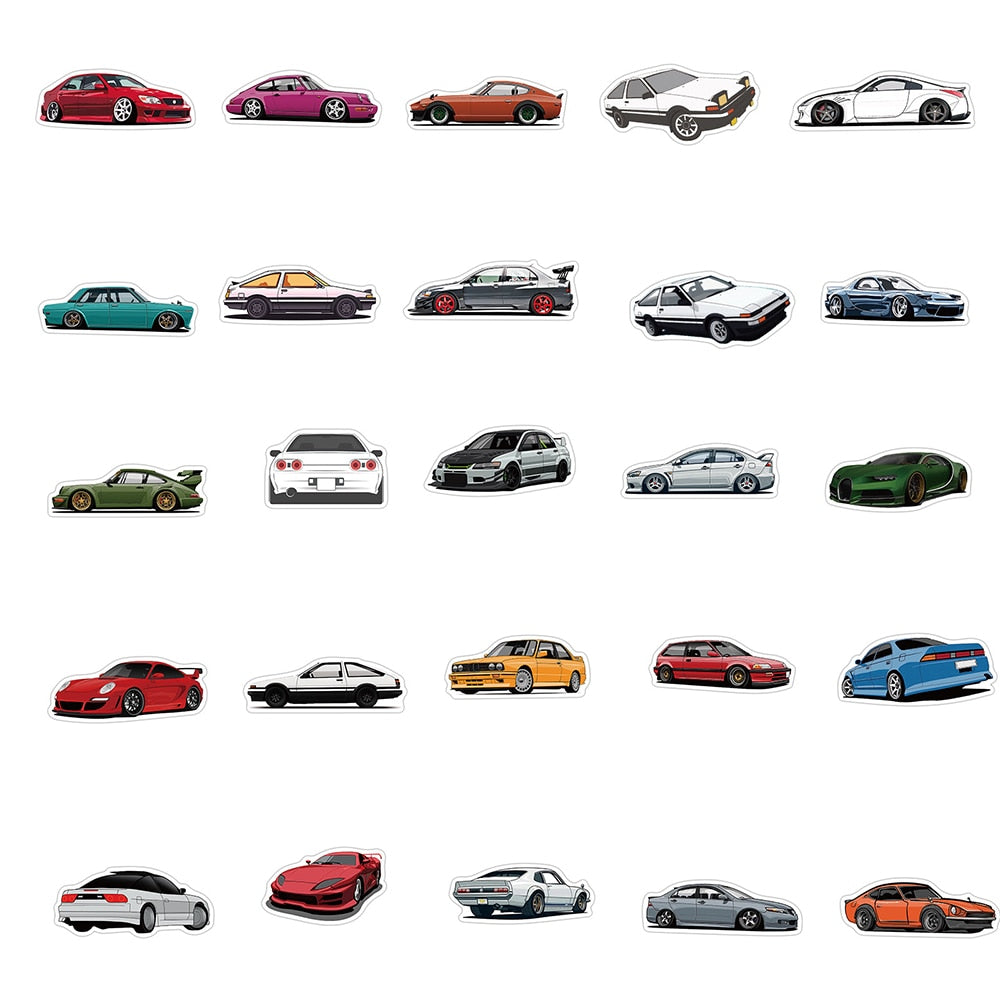 10/30/50/100PCS JDM car stickers