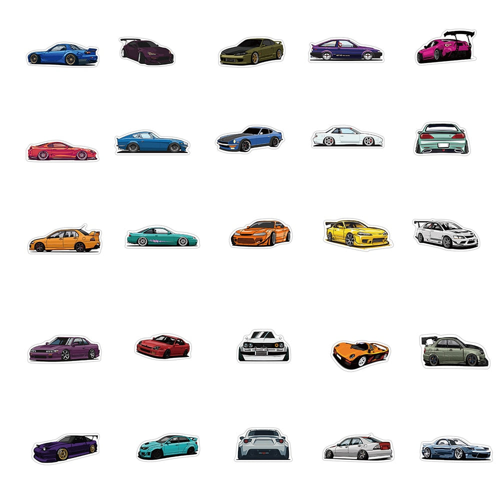 10/30/50/100PCS JDM car stickers