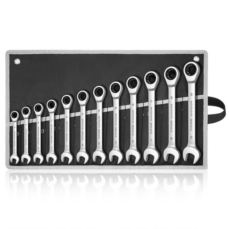 Keys Set Ratchet Spanner Wrench Socket Set Combination Ratcheting Wrench Set Chrome Vanadium Kit Car Repair Tools Set