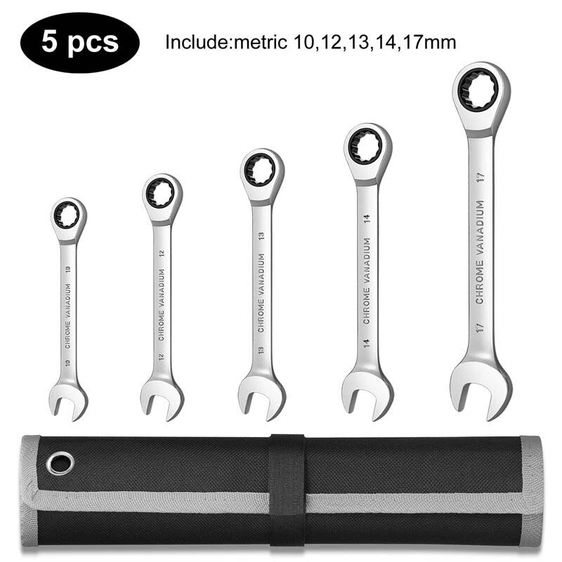 Keys Set Ratchet Spanner Wrench Socket Set Combination Ratcheting Wrench Set Chrome Vanadium Kit Car Repair Tools Set