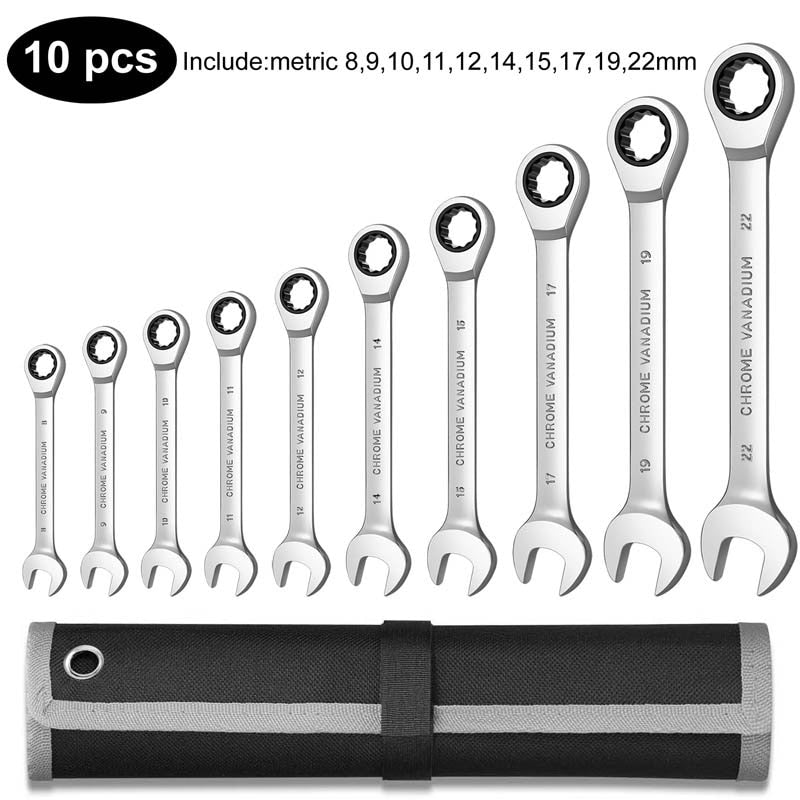 Keys Set Ratchet Spanner Wrench Socket Set Combination Ratcheting Wrench Set Chrome Vanadium Kit Car Repair Tools Set
