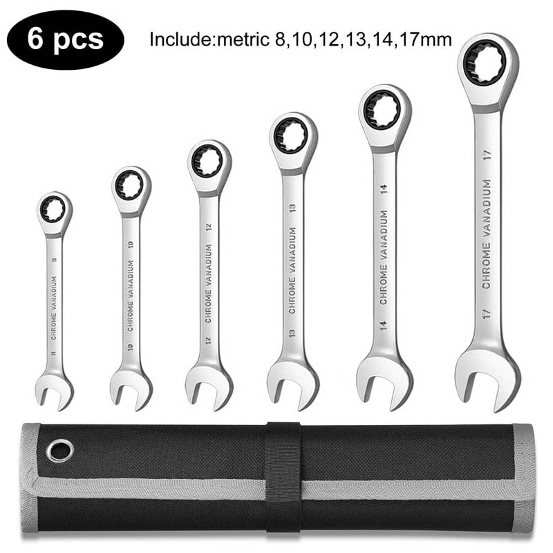 Keys Set Ratchet Spanner Wrench Socket Set Combination Ratcheting Wrench Set Chrome Vanadium Kit Car Repair Tools Set